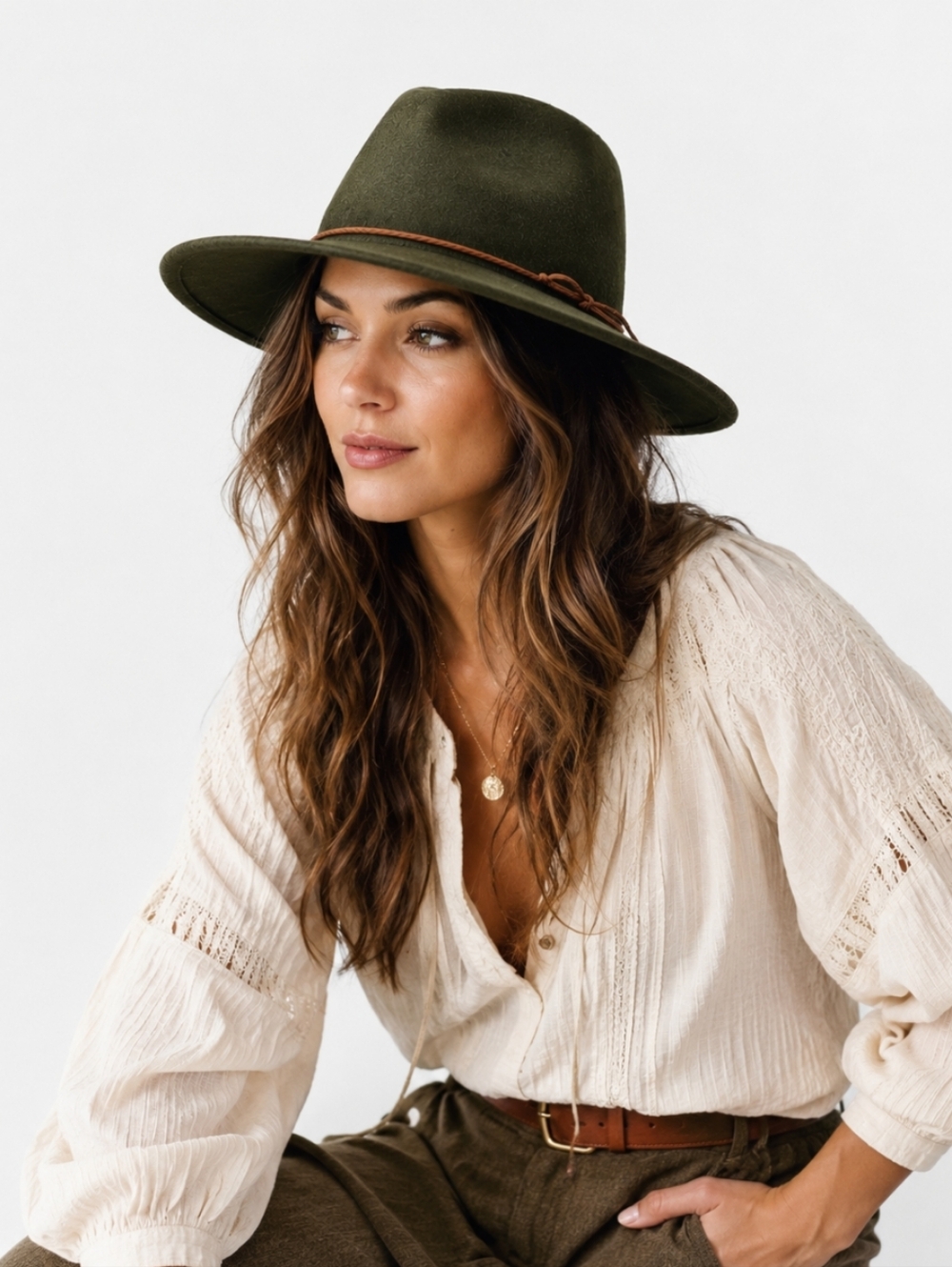 Wool Hat San Diego Hat Company Olive Green - Picture 11 of 11